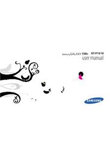 Samsung Galaxy Tab (Wifi) manual. Smartphone Instructions.